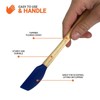 Exultimate Spatula Cooking Utensils Silicone Mini Wood Handle Heat Resistant