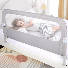 NUTIKAS Barandilla de Seguridad para Cama de Bebé para Niños Pequeños – Rieles Laterales de Cama para Niños Pequeños de 47" para Cama Individual, Completa, Queen Tamaño Litera Abatible Barandilla de