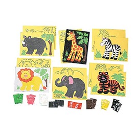Super Safari Sand Art Set 24 Pc - Crafts for Kids and Fun Home Activities