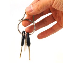 Keepfine Titanium Key Chain with Extreme Minimalism Simple and Incredible Storage Capacity Key Ring, Lightweight Keychain Weighing Only 0.2 oz (5 g), 1