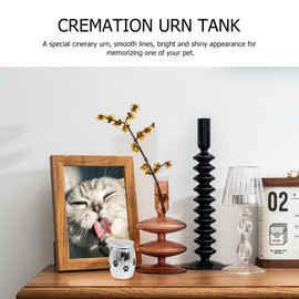 Cabilock 1pc Pet Ash Urn Stainless Steel Cinerary Box Durable Cremation Tank for Pet Ashes Keepsake Lightweight Portable Design for Memorializing Loved Ones