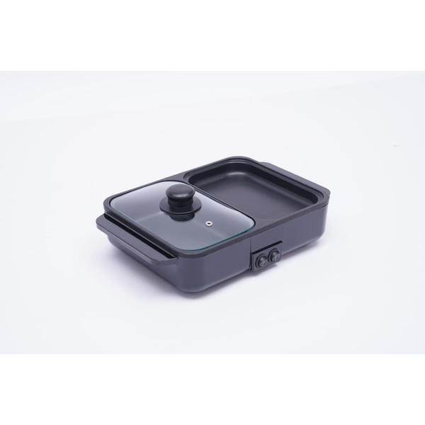 XUANIIIL Electric hot pot with Grill, 2-In-1 Frying Pan Shabu
