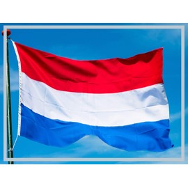 Aricona Netherlands Flag 90 x 150 cm, Dutch National Flag with Brass Eyelets, Weatherproof Flag for Flagpole, 100% Polyester