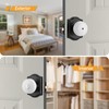 White & Black Door Knobs for Privacy, Coastal Knob with