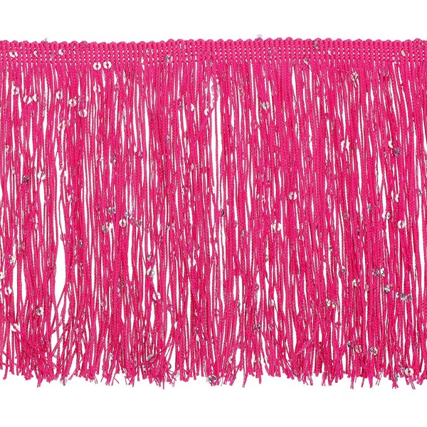 uxcell 5.47 Yard of 15cm/6" Sequin Fringe Trim Sparkling DIY