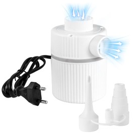 Electric Air Pump for Air Mattress, Mini Vacuum Pump with 3 Nozzles for Vacuum Bags, Portable Vacuum Pump for Swimming Rings, Vacuum Bags, 200 L/min Extraction Efficiency, 4 KPA Suction Power 200-240 V, 30 W