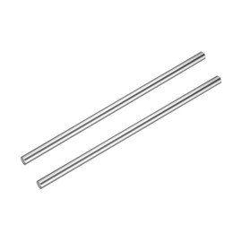 uxcell 2 Pcs Linear Motion Rod Shaft Guide 10mm x 250mm (0.394" x 9.84") Case Hardened Steel Chrome Plated, Metric Linear Rail Rod for 3D Printer, CNC Machine