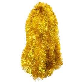 2 x Christmas Tinsel Gold Extra Long 10m Xmas Tree Bannister Fireplace Colourful Holiday Decoration Party Prop Pack Home Merry Décor Accessories