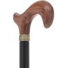 Derby Comfort Cane with Stained Ash Wood Handle, Black Beechwood