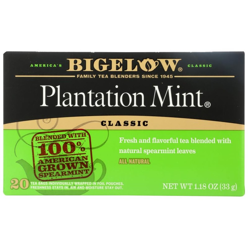 Bigelow Plantation Mint Tea Bags - 20 Count (Pack of