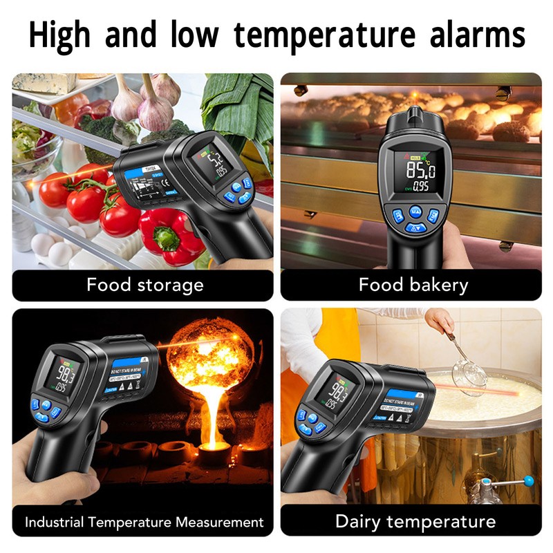 Infrared Thermometer Handheld High Accuracy Digital Laser Temperature Tester Non