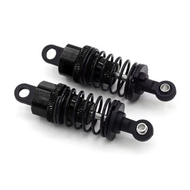 Perfeclan 2 Pieces Scale 1:10 RC Shock Absorber Damper RC Car Upgrade Parts Replacement Aluminium Alloy Black