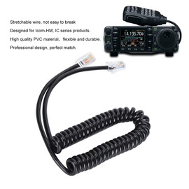 PUSOKEI RJ45 8 Pin Microphone Cable Core, Replacement Microphone Cable for Icom HM-151 IC-7000 IC-7100, Walkie Talkie Cable, Shoulder Microphone Cable