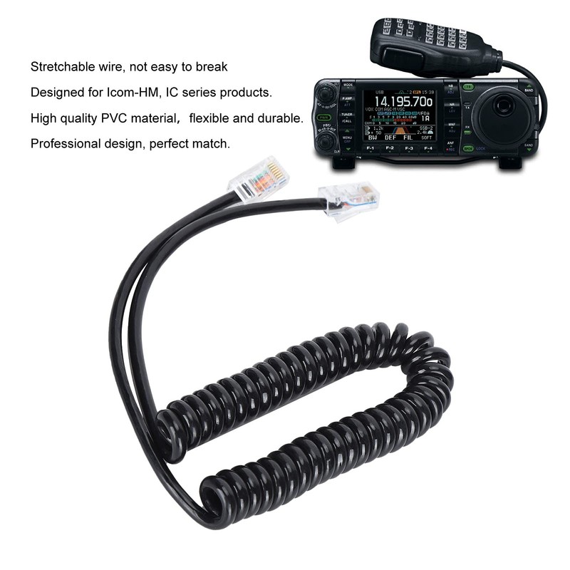 PUSOKEI RJ45 8 Pin Microphone Cable Core, Replacement Microphone Cable