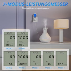 Maxcio Power Meter, Power Socket, Energy Cost Meter, Power Consumption Meter, Electricity Meter with Large LCD Screen