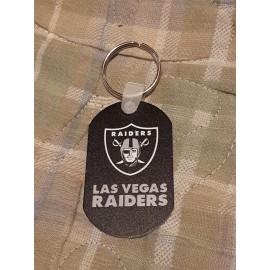Forever Collectibles LAS VEGAS RAIDERS DOG TAG KEY CHAIN ALUMINUM KEYCHAIN
