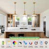 Battery Operated Pendant Lights 2 Pack,Rechargeable Pendant Light with Remote,Gold