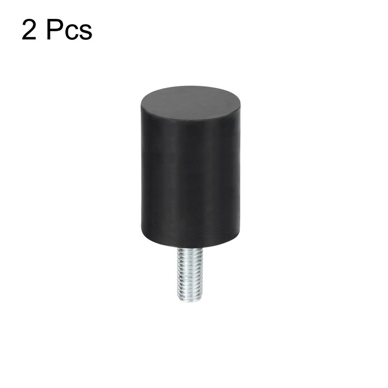 sourcing map M8 Thread Rubber Mounts, Vibration Isolators, Cylindrical Shock