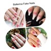 OHPHCALL Long Artificial Nails 24pcs Ballerina Style Press on Nails