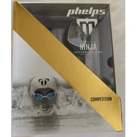 Aqua Sphere Phelps Ninja Swim Googles with Mirrored  Lenses Adult Unisex NEW IN BOX Black