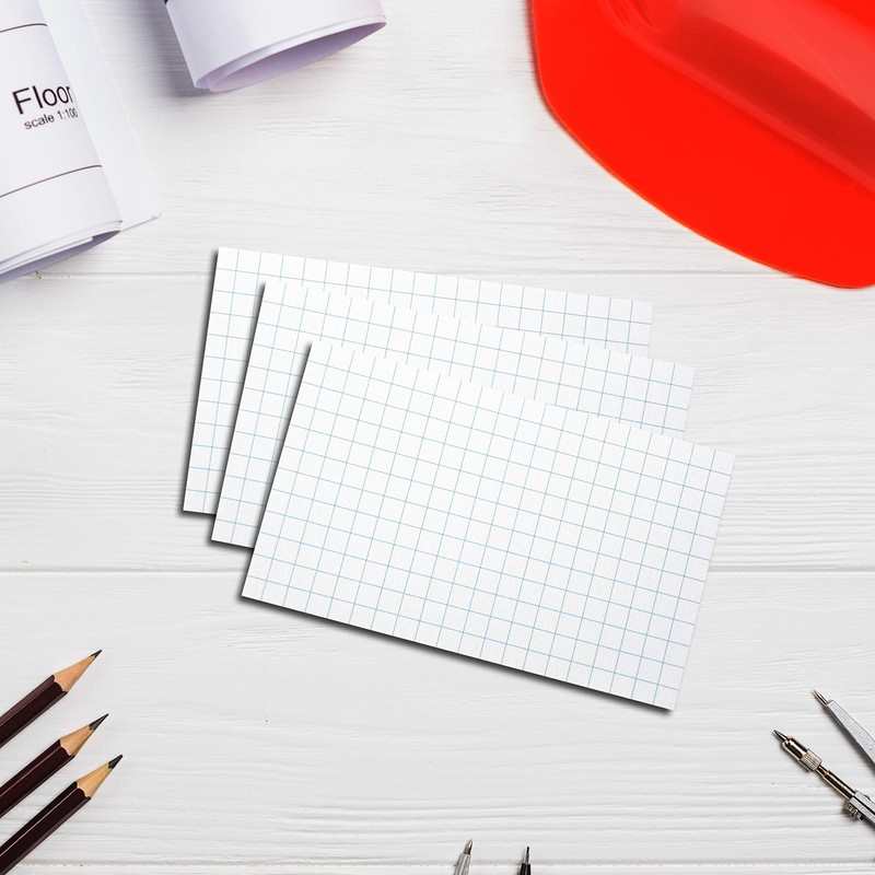 Home Advantage Double Sided Quadrille Grid Index Cards, Graph Ruled