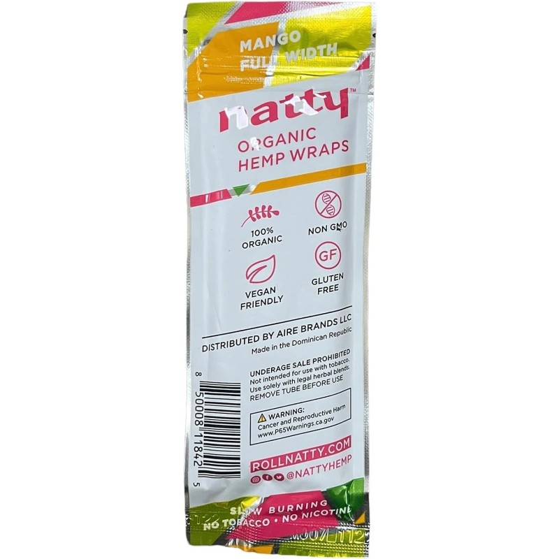 Natty Full Width Wraps 15 Packs Per Box 4 Wraps