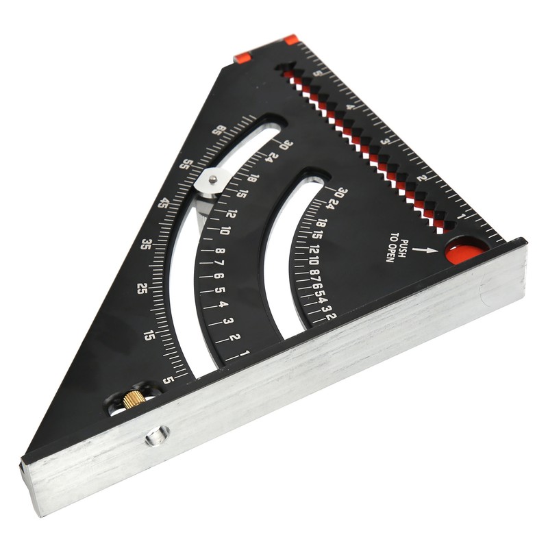 Triangle Angle Ruler Woodworking Folding Aluminum Alloy Measuring Tools 0