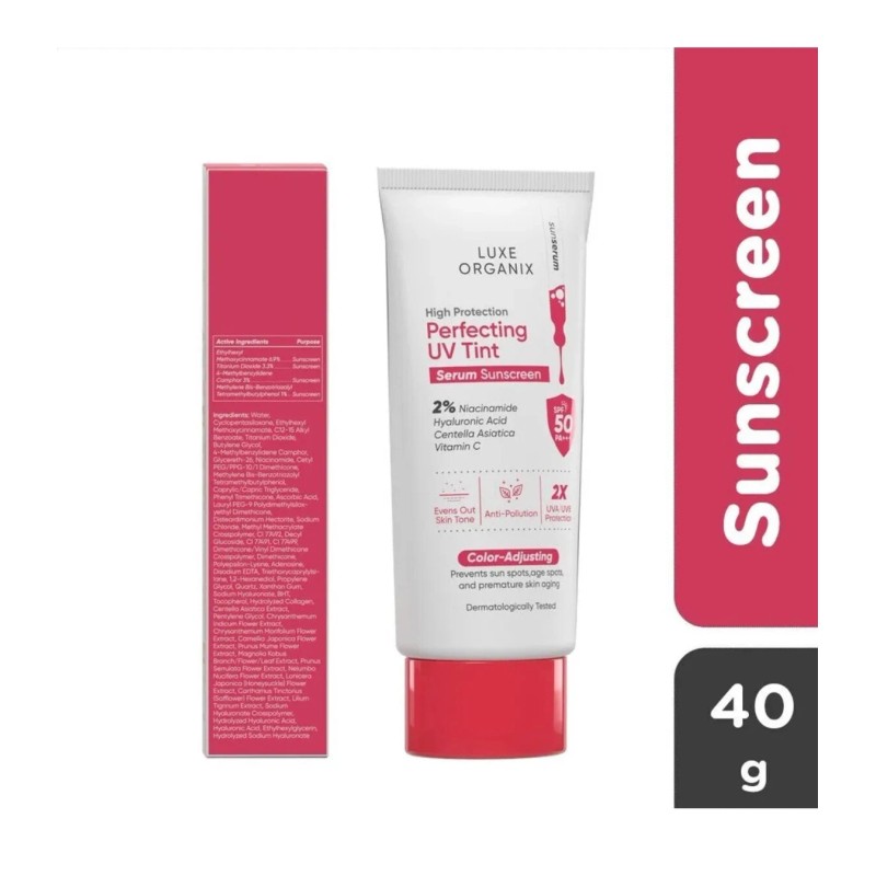 Luxe Organix Perfecting UV Tint Serum Sunscreen SPF 50 40g