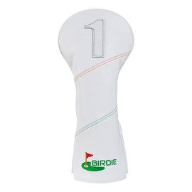 Craftsman Golf Driver Head Cover Simple and Clean White Birdie Design Headcover Protector (for Driver)