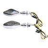 MotorToGo Chrome Short Stem mini LED Turn Signal Lights Indicators