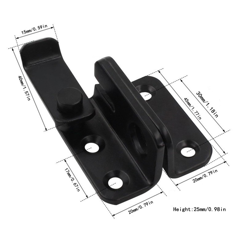 Locking Lock Bolt, Stainless Steel Deadbolt Lock 2 in 1
