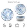 Abode Homewares Coastal Scallops Salad Plate, 10.5”, Pure Melamine, Indoor/Outdoor,