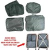 ADEPTNA 5pcs Premium Travel Luggage Organiser Set Perfect Travel Organiser