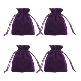 Esforzarse 20 Stück Schmuckbeutel, Samtbeutel mit Kordelzug, Bankett Geschenk für Geschenke, Bonboniere für Candy Hochzeitsfeier (Lila, 9 x 12 cm)