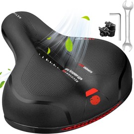 Lachesis bicycle saddle comfortable, gel bicycle saddle men, padded elasticity foam bicycle saddle ladies, sprung touring saddle bicycle seat for mountain bikes, road bikes and trekking bikes.