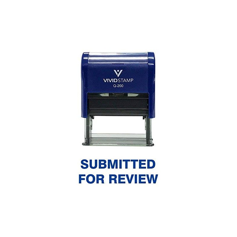 SUBMITTED FOR REVIEW Self Inking Rubber Stamp (Blue Ink) -