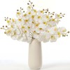 Artificial Phalaenopsis Orchids Flowers，Realistic Fake Flowers Decor，White