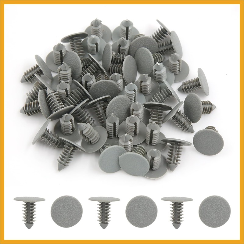 Partuto 50pcs Plastic Trim Clips Bumper Front Door Rivets Fastener