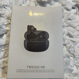 Edifier TWS330 NB Noise Canceling Earphones IP54 Waterproof Black *NEW SEALED*