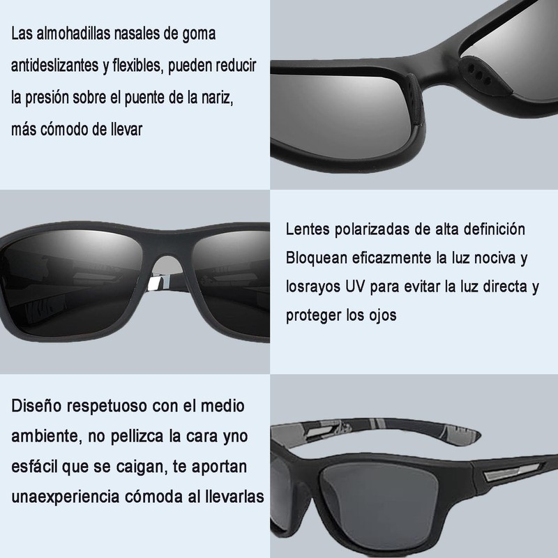 Gafas de sol deportivas polarizadas TAC para ciclismo, pesca y