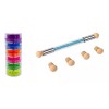 Bello Origen Pincel Difuminador + Pigmentos Neón Para Uñas Torre