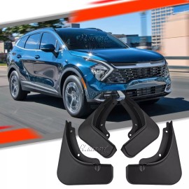 LUC 4X Black Front Rear Splash Flaps Mud Guard Set Fender For KIA Sportage 2023-2024