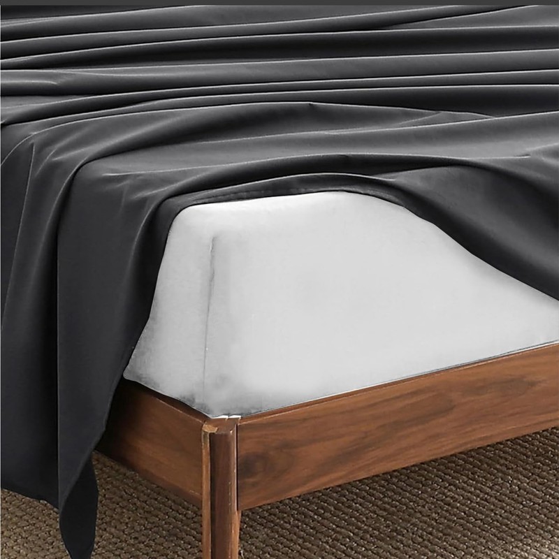 AL NOOR HOME Premium White Fitted Sheet - 100% Pure