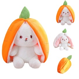 Darryy Hasen Verstecken Plüsch, Osterhase Plüschtier,18cm Hase Stofftier,Plush Hasen Karotten,für Kinder Jungen Mädchen Osterparty-Dekoration Geschenk