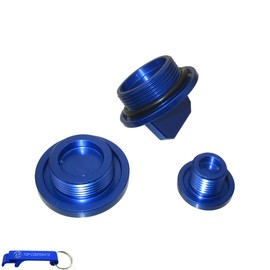 TC-Motor Billet 6061 Aluminum Dress Up Kit Oil Fill Ignition Timing Cap For Kawasaki KLX110 KLX110L Dirt Pit Bike KLX 110 (Blue)