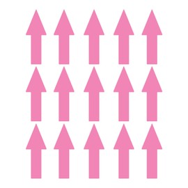 LiteMark Arrow Stickers Durable Gloss Pink Decal - Ideal for Floors, Signs, Walls, Smooth Surfaces in Office, School, Warehouse, Industrial Setting (Pack of 15 Arrows)