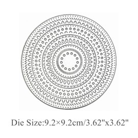 Nesting Round Frame Metal Die Cuts, Nordic Rings Circle Tag Background Wedding Cutting Dies Cut Stencils for DIY Photo Decorative Embossing Paper Dies for Scrapbooking Card Making