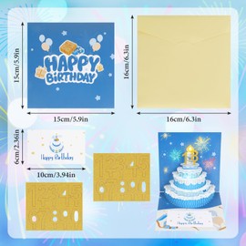 PTUI Geburtstagskarte - Musikalische & Licht Happy Birthday Karten für Frauen Männer Ehemann Ehefrau Kinder, Premium 3D Pop Up Grußkarten Geburtstagsgeschenke