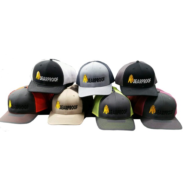 Bear Proof Apparel Hats (Dk Grey/Neon Yellow)