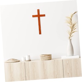 MAGICLULU Simple Wooden Cross Ornament Decorative Wall Hanging for and Office Rustic Religious Cross Decor with Fine Craftsmanship for Living Room and Bedroom